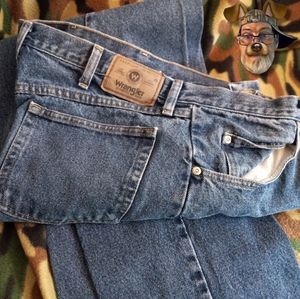Wrangler Authenic Mens 5 Pocket Relaxed Fit Jeans Size 36×32